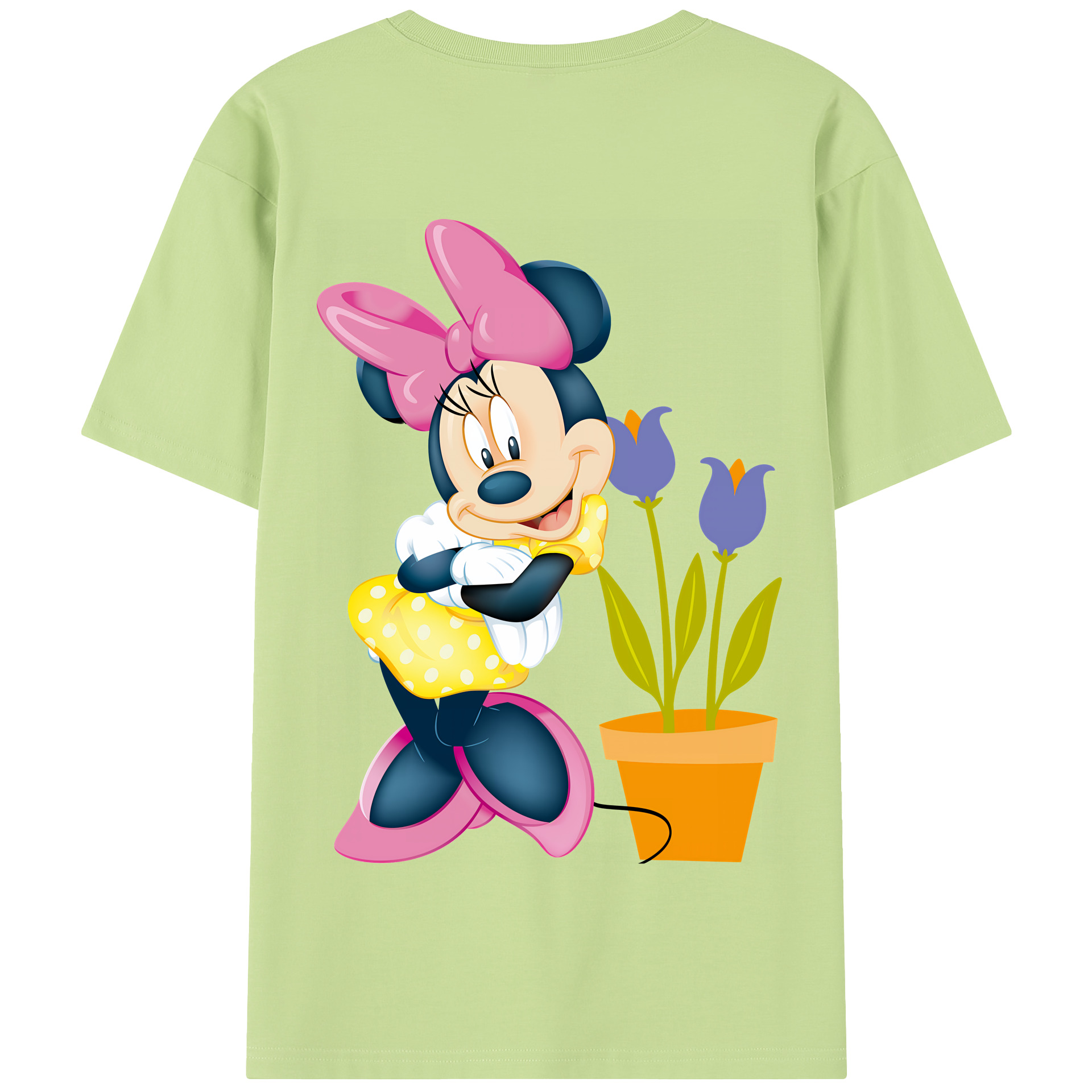 （画像用） ミッキーマウス Mickey Mouse 綿100％半袖Tシャツ（背面プリント）